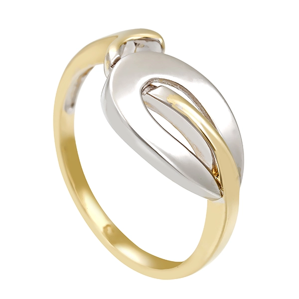 Ring, 14K, Gelb-/Weißgold