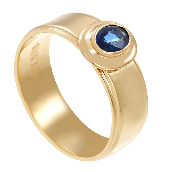 Ring, 14K, Gelbgold, Saphir