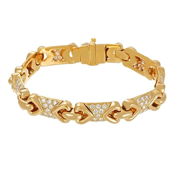 Armband, 18K, Gelbgold, Brillanten