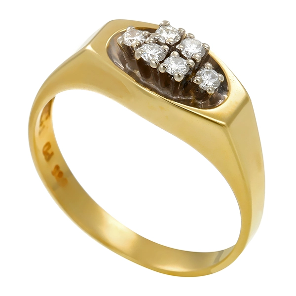 Ring, 14K, Gelb-/Weißgold, Brillanten, U56