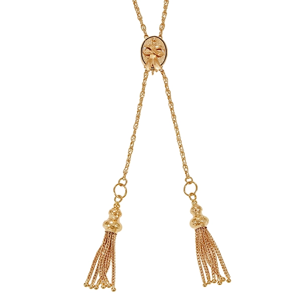 Collier, 14K, Rotgold, Diamantrose