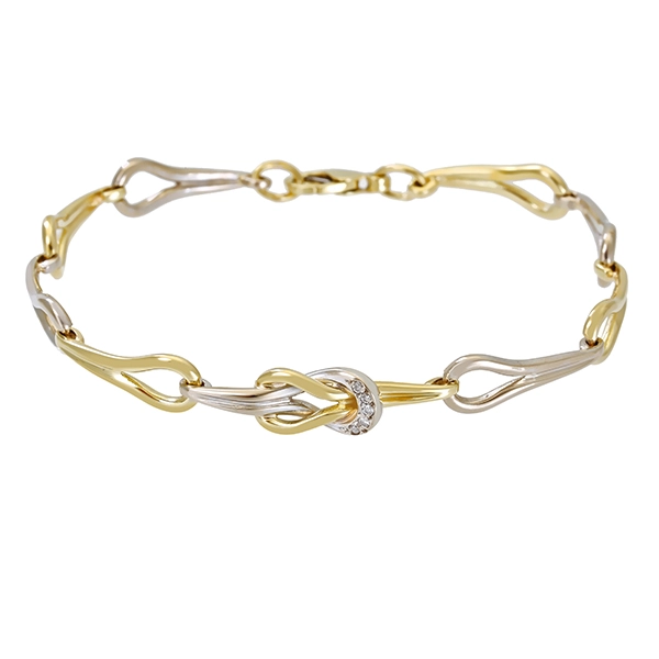 Armband, 14K, Gelbgold, Brillanten