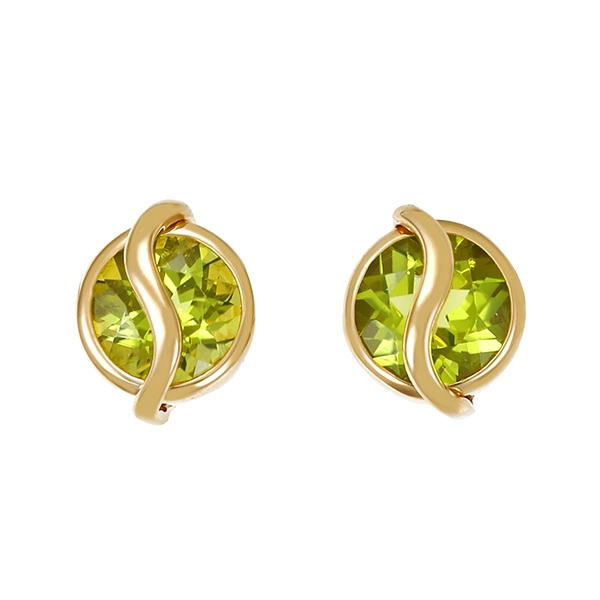 Ohrstecker, 14K, Gelbgold, Peridot