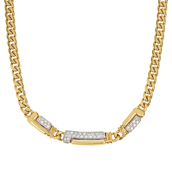 Collier, 14K, Gelbgold, Brillanten 0,35 ct