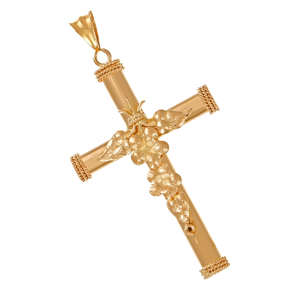 Anhänger, 18K, Gelbgold, Kreuz