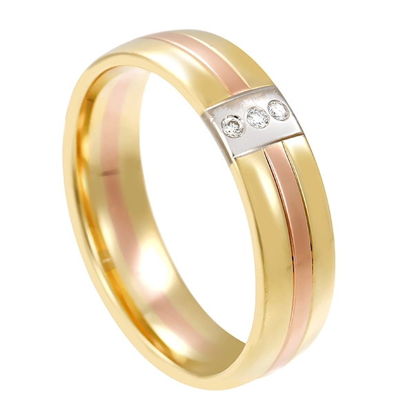 Diamantring, 14K, Gelb-/Weiß-/Rotgold, Brillant