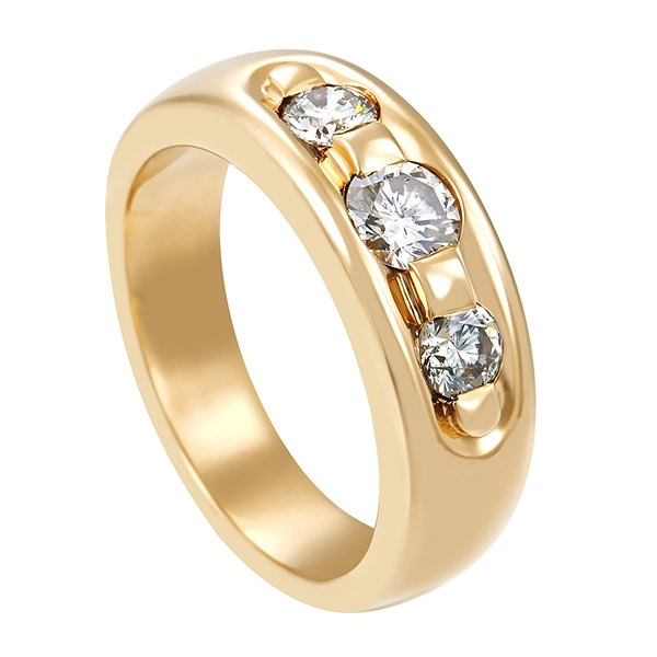 Diamantring, 14K, Gelbgold, Brillanten 0,62 ct