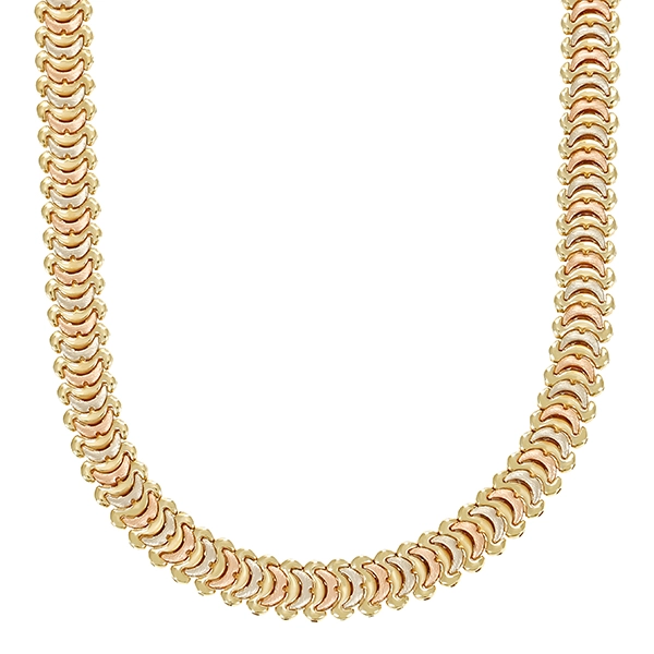 Collier, 14K, Rot-/Gelb-/Weißgold