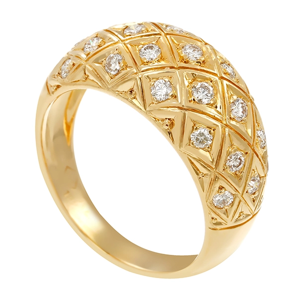 Diamantring, 18K, Gelbgold, Brillanten 0,58 ct