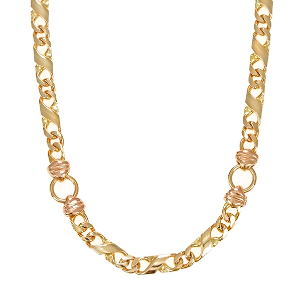 Kette, 14K, Gelb-/Rotgold