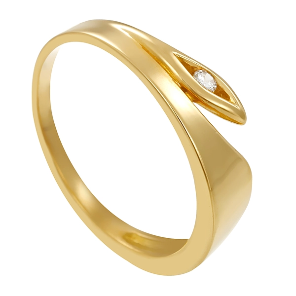 Brillantring, 18K, Gelbgold