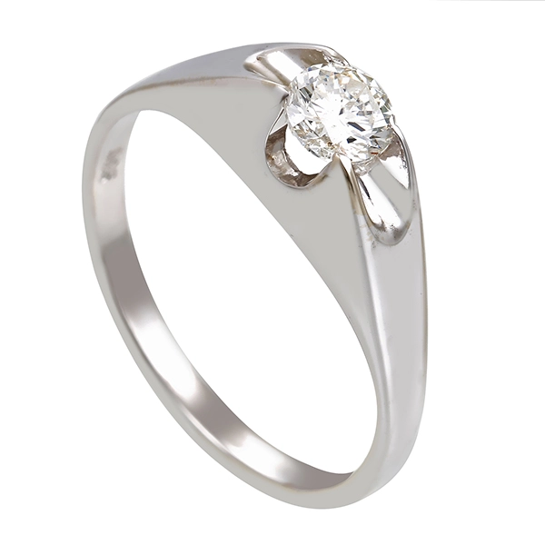 Diamantring, 14K, Weißgold, Brillant 0,40 ct