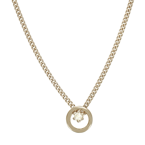 Collier, 14K, Weißgold, Brillant