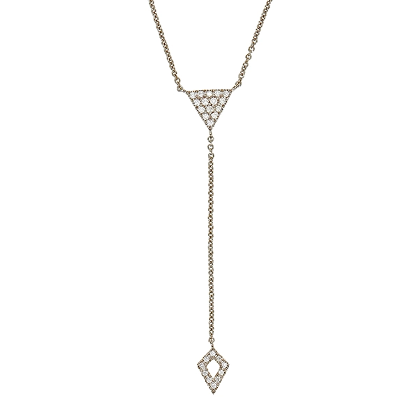 Collier, 14K, Weißgold, Brillanten, 0,17ct