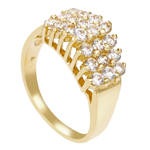 Ring, Gelbgold, 14K, Zirkonia