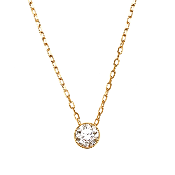 Collier, 18K, Gelbgold, Brillant 0,25 ct