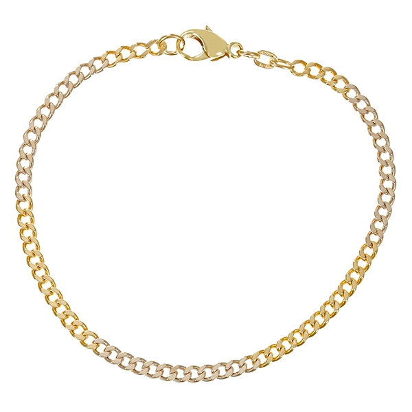 Armband, 14K, Gelb-/Weißgold, Panzer