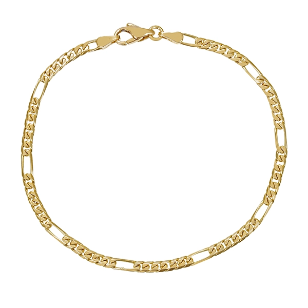 Armband Figaro-, 14K, Gelbgold