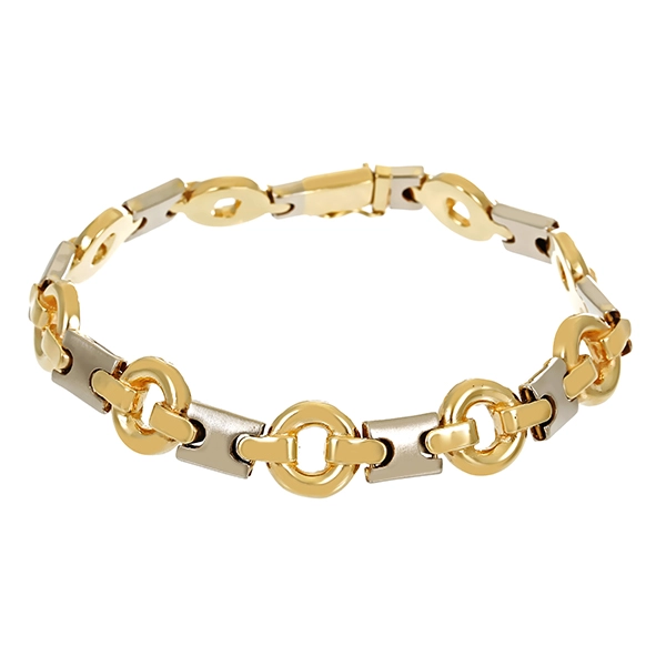 Armband, 14K, Gelb-/Weißgold