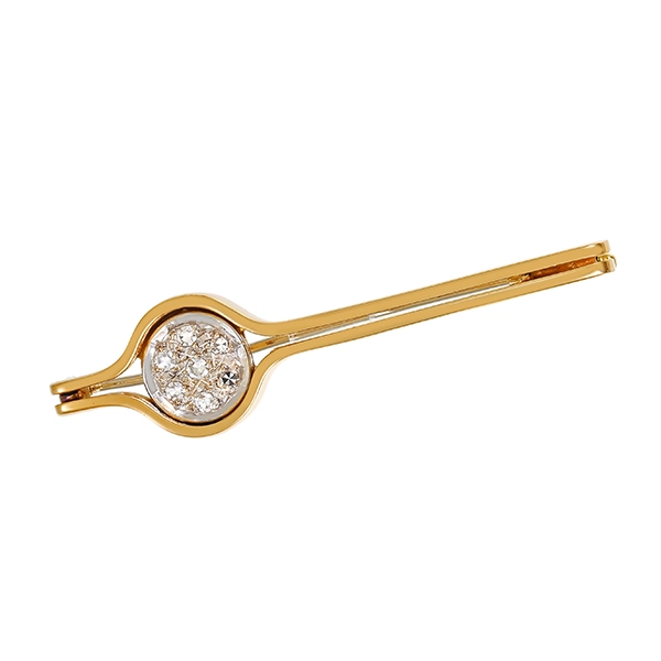 Brosche, 18K, Gelbgold, Diamanten