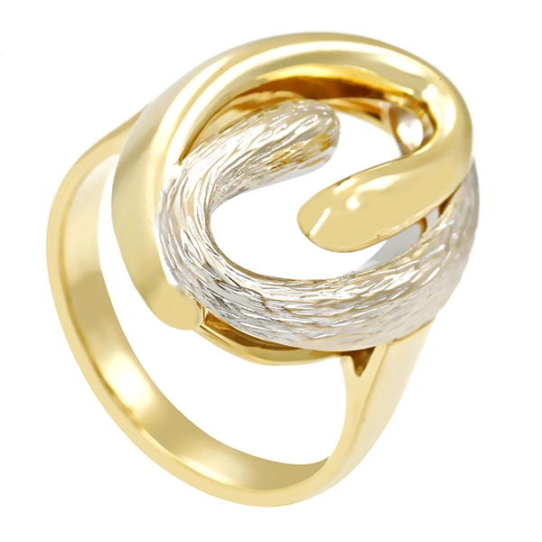 Ring, 14K, Gelb-/Weißgold