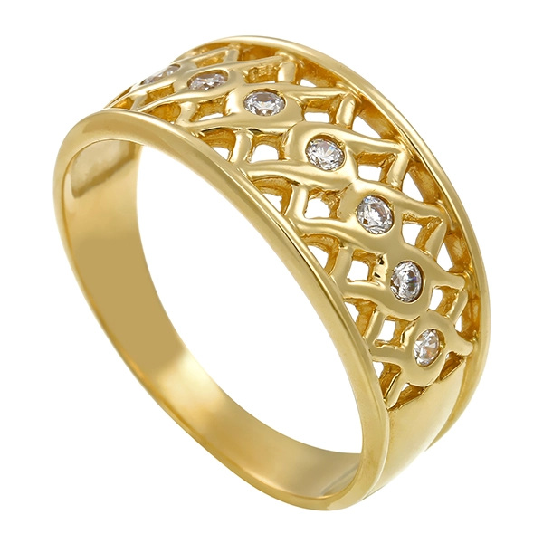 Ring, 8K, Gelbgold, Zirkonia