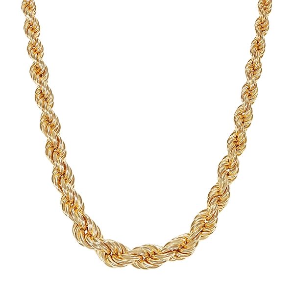 Collier, 14K, Gelbgold, Kordel im Verlauf