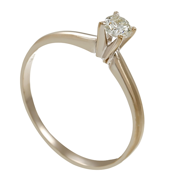 Brillantring, 14K, Weißgold, ca. 0,18ct