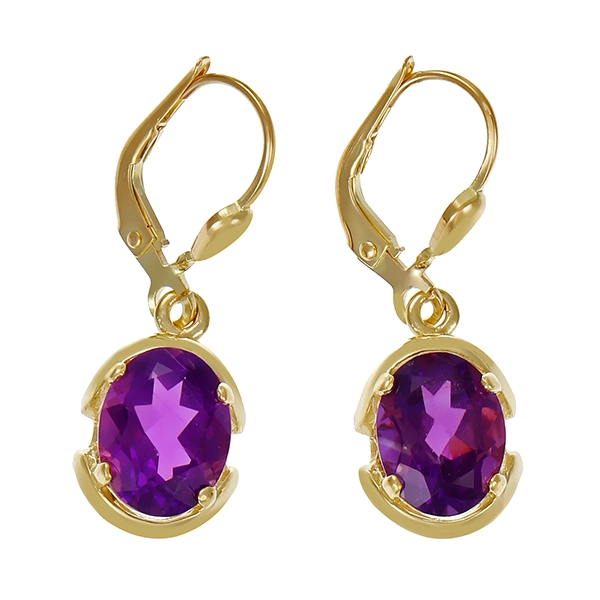 Ohrhänger, 8K, Gelbgold, Amethyst