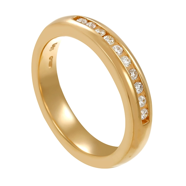 Diamantring, 14K, Gelbgold, Brillanten 0,15 ct