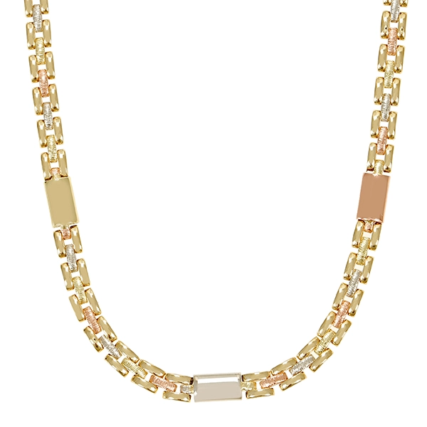 Collier, 14K, Gelb-/Rot-/Weißgold