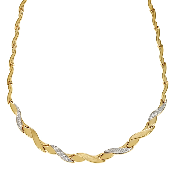 Collier, 14K, Gelb-/Weißgold