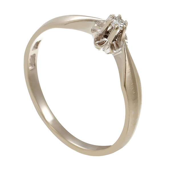 Diamantring, 14K, Weißgold, Brillant