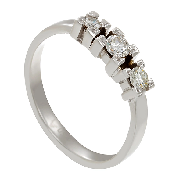 Diamantring, 18K, Weißgold, Brillanten 0,20 ct