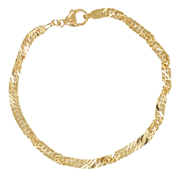 Armband, 14K, Gelbgold, Singapur