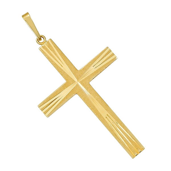 Anhänger, 14K, Gelbgold, Kreuz