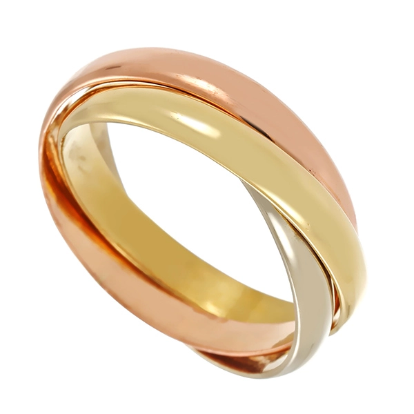 Ring, 14K, Gelb-/Rot-/Weißgold