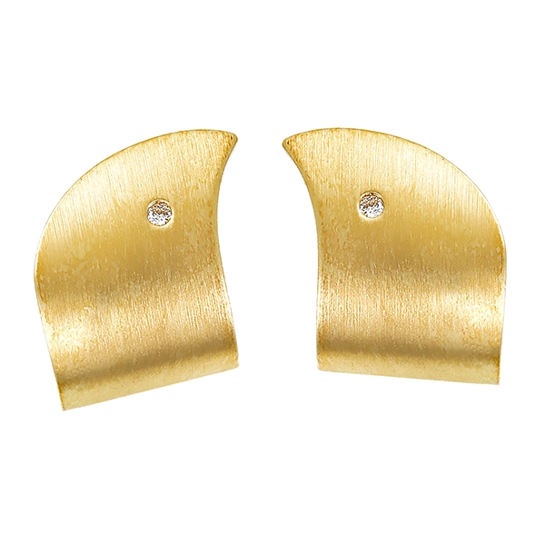 Ohrstecker, 14K, Gelbgold, Brillanten 0,02 ct