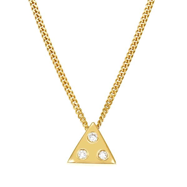 Collier, 18K, Gelbgold, Brillanten