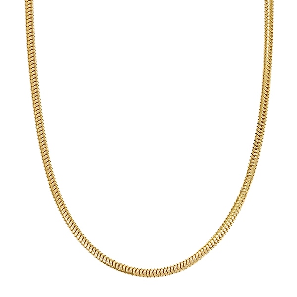 Goldkette Sclangen-, 14K, Gelbgold