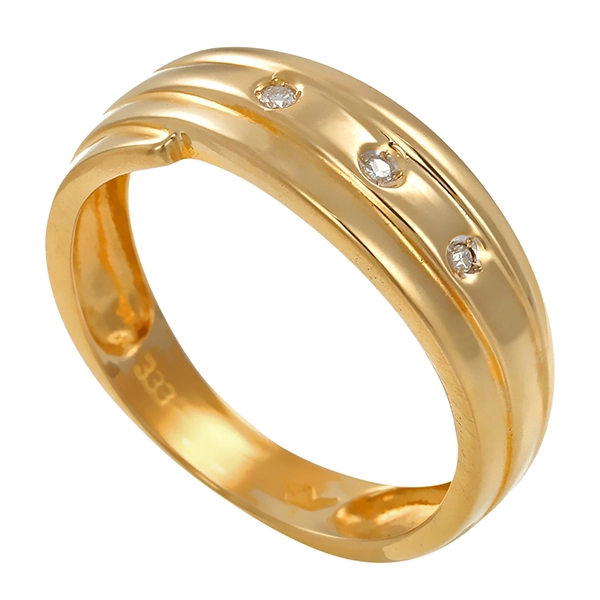 Ring, 8K, Gelbgold, Diamanten, U54