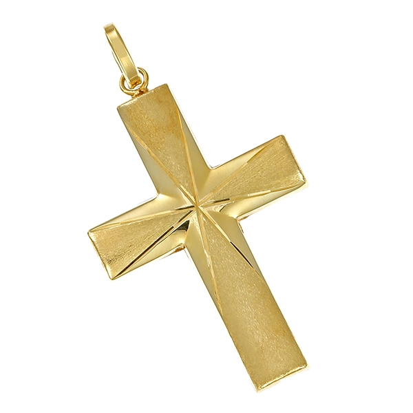 Anhänger, 14K, Gelbgold, Kreuz