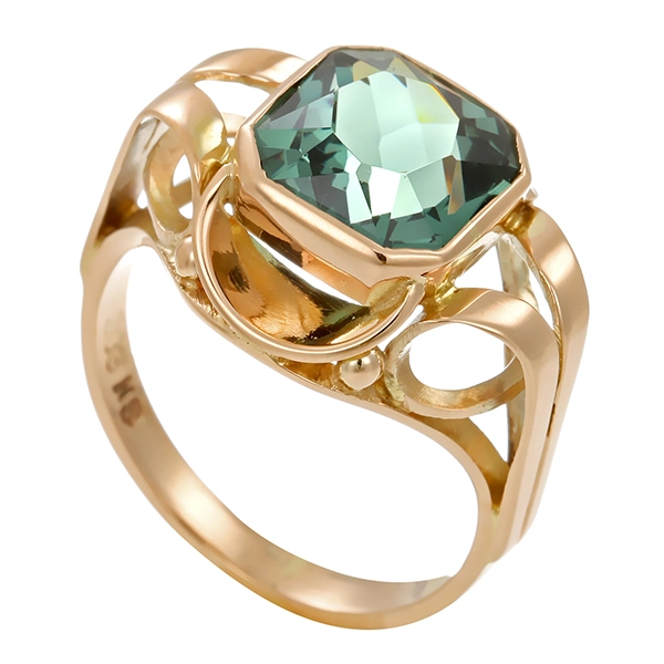 Ring, 8K, Gelbgold, synthetischer Spinell