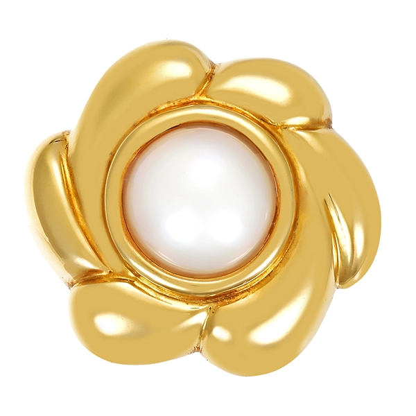 Ohrclipse, 18K, Gelbgold, Perle