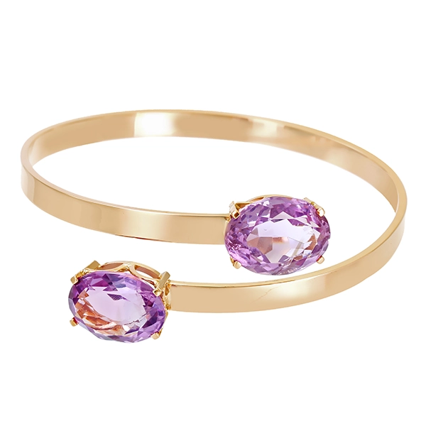 Armreif, 18K, Gelbgold, Amethyst