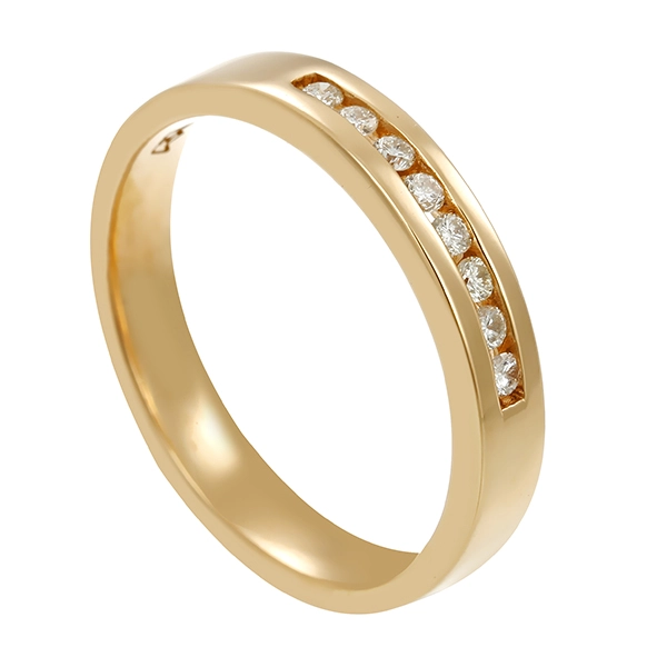 Diamantring, 14K, Gelbgold, Brillanten 0,10 ct