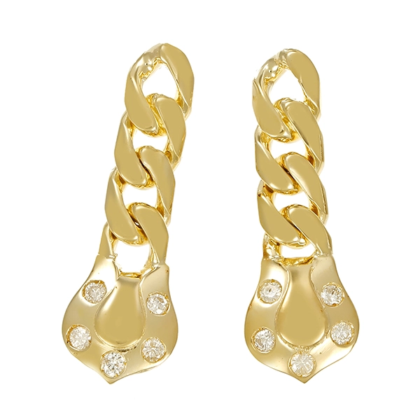 Steckhänger, 14K, Gelbgold, Brillanten 0,60 ct