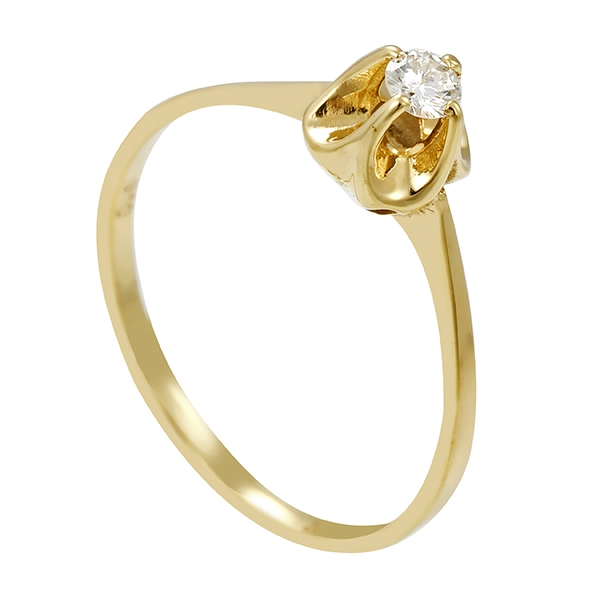 Diamantring, 14K, Gelbgold, Brillant