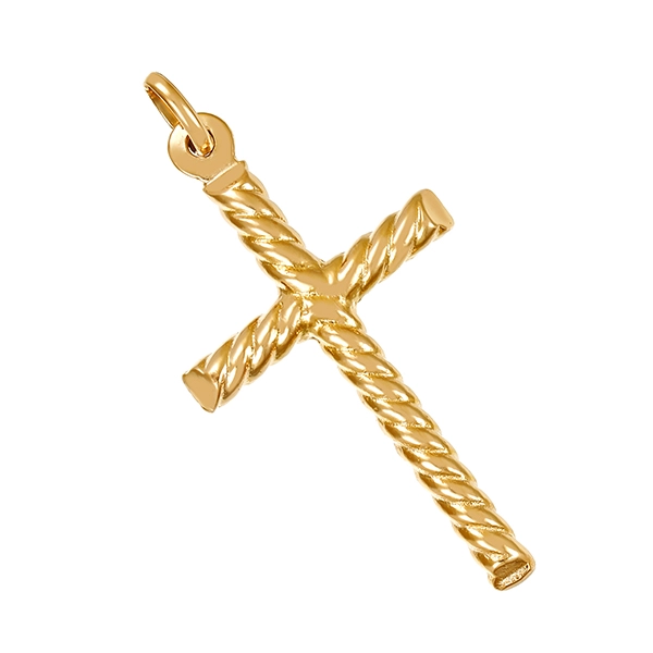 Anhänger, 18K, Gelbgold, Kreuz