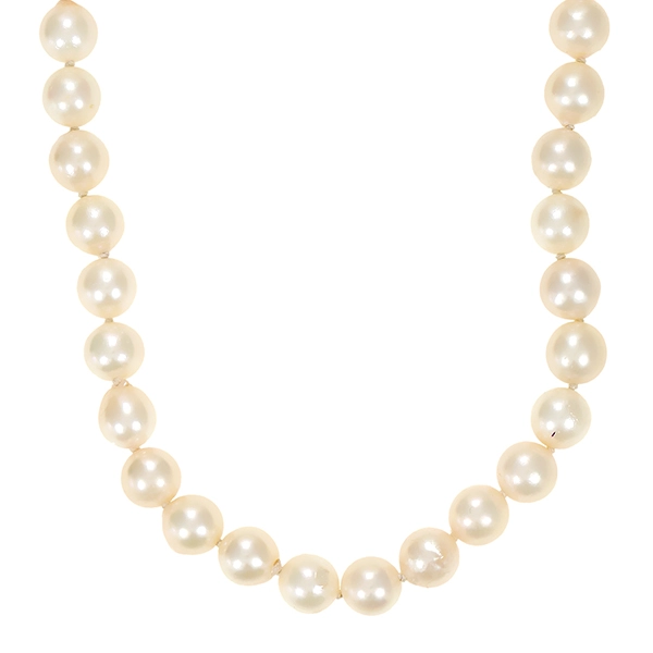 Perlenkette, Schliesse 14K, Gelbgold